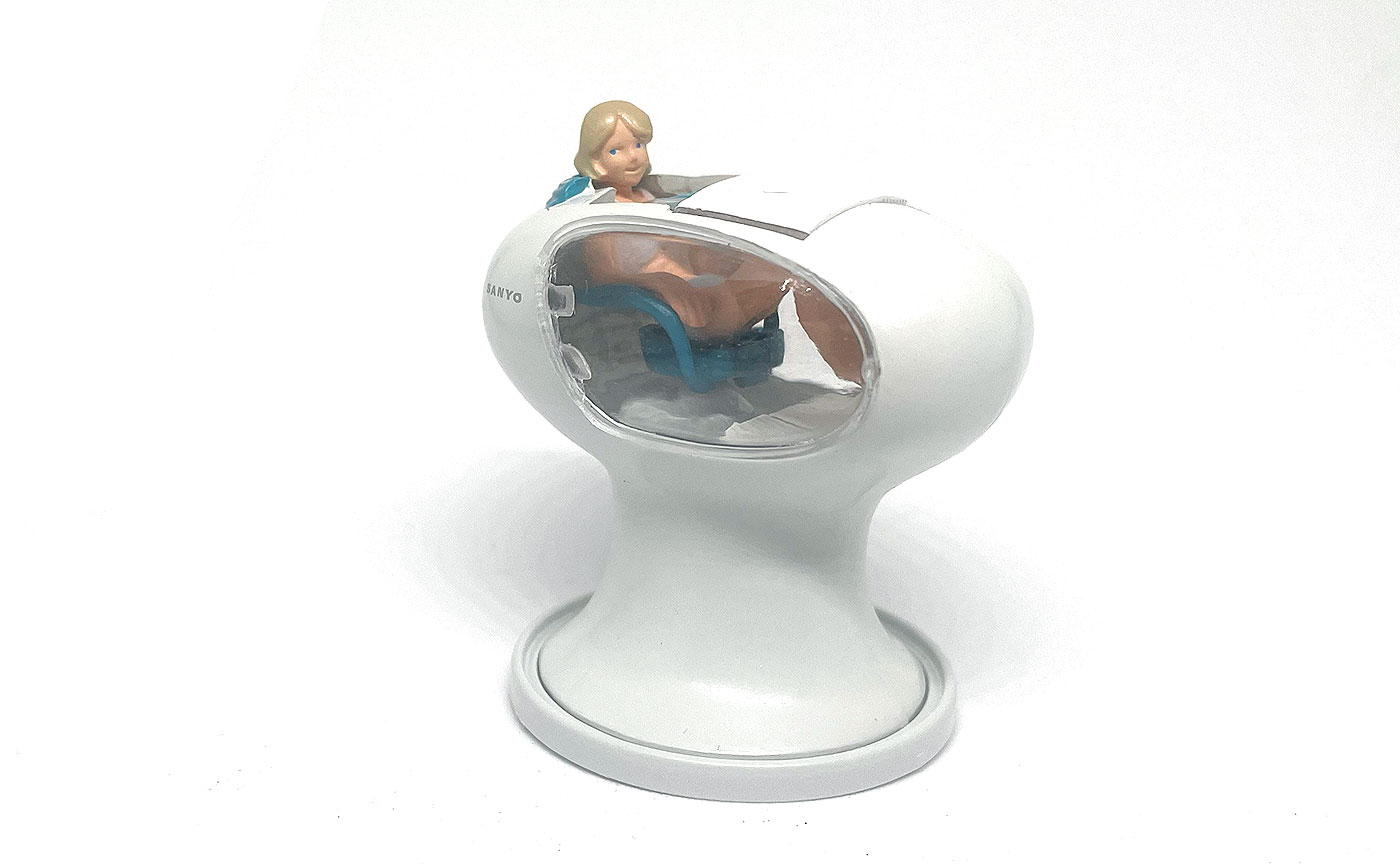 吉村知事、人間洗濯機体験