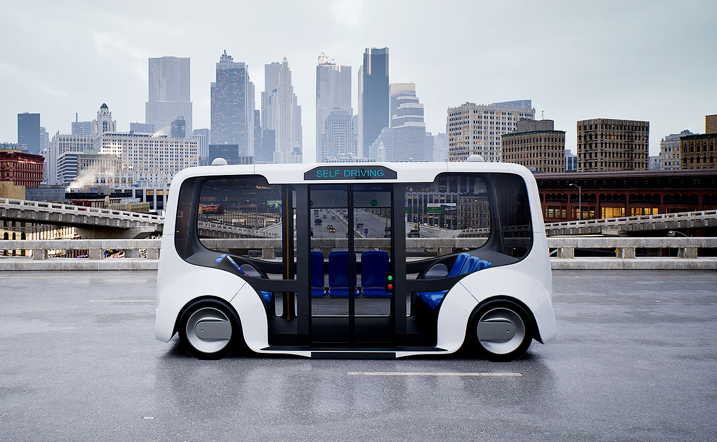 会場内を移動できるバス“e Mover”